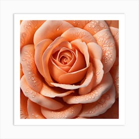 Peach Rose 1 Art Print