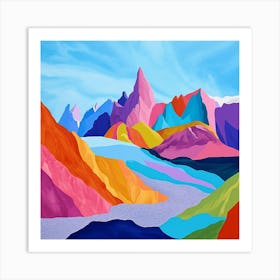 Colourful Abstract Los Glaciares National Park Argentina 5 Art Print