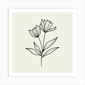 Flower Drawing 1 Art Print