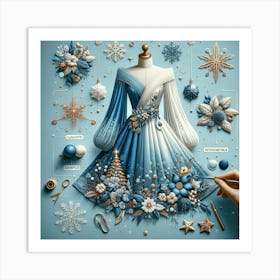 Christmas Dress 2 Art Print