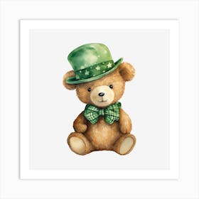 St Patrick'S Day Teddy Bear 6 Art Print