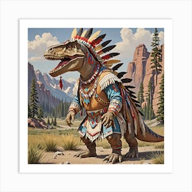 Indian T - Rex Art Print