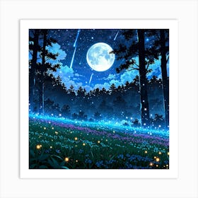 Leonardo Anime Xl Imagine Prompt Viral Anime Nature Wallpaper 3 Art Print