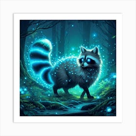 A mystical raccoon 2 Art Print