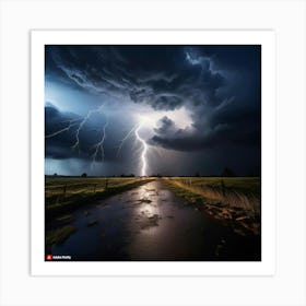 Lightning In The Sky Art Print