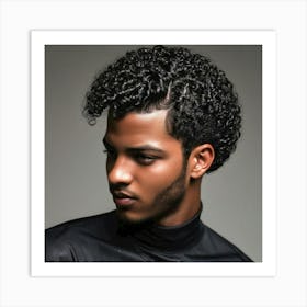 Curly Hairstyles For Men Art Print