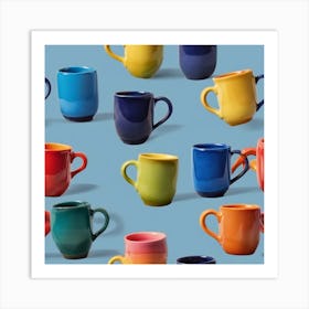 Colorful Mugs 1 Art Print