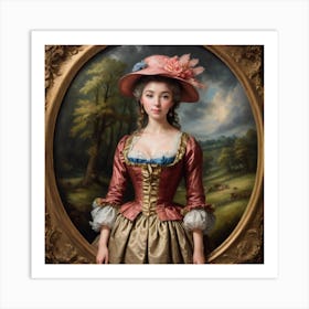 Lady In A Hat 2 Art Print