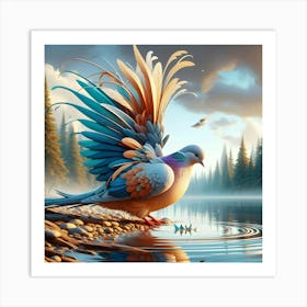 Dove On The Lake Art Print