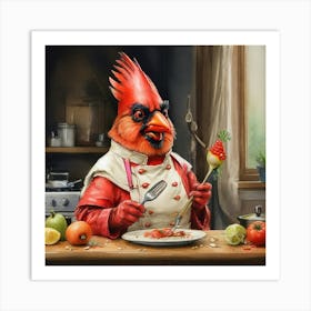 Cardinal Chef 3 Art Print