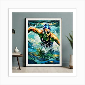 Swimming In The Water Art Print