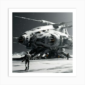 Futuristic Spaceship Art Print