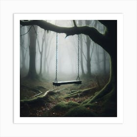 Swing In The Forest 3 Art Print