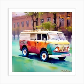 Vw Camper Van Art Print