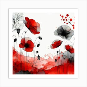 Red Poppies 1 Art Print