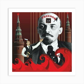 Red Waves of History Art Print