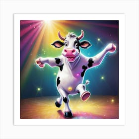 Cow Dancing 1 Art Print