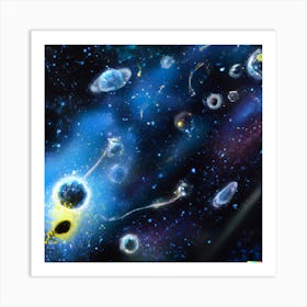 Cosmic landscape Art Print