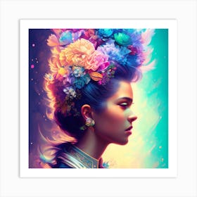 a beautiful young woman Art Print