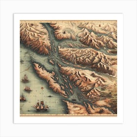 Future map of Vancouver Island Art Print