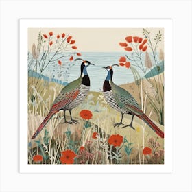 Bird In Nature Pheasant 5 Art Print