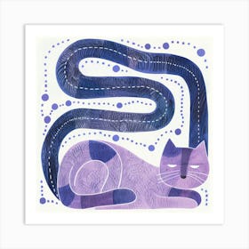 Purple Cat 1 Art Print