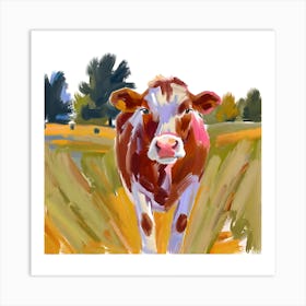 Hereford Cow 02 Art Print