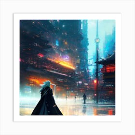 Cyberpunk City Art Print