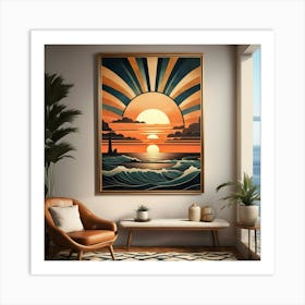 Sunset Painting Art Print