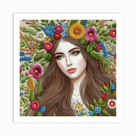 Flower Girl 3 Art Print