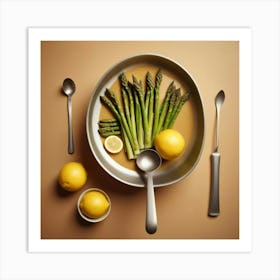 Asparagus And Lemons Art Print