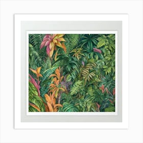 Jungle Night Botanical Art Print Tropical Jungle Print Art Print