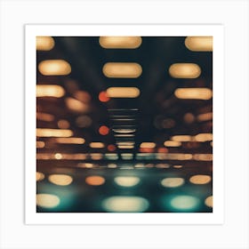 Abstract Blurred Lights Art Print