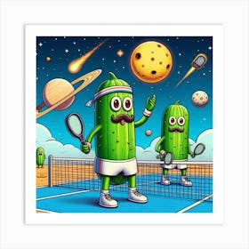 Pickleball in Space Art Print