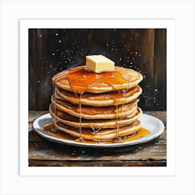 Stack Of Pancakes Art Art Print