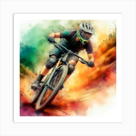 Mountain Biker 2 Art Print