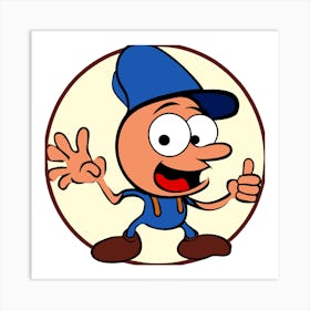 Plumber Clipart Art Print