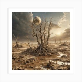 Dead Trees In The Desert 2 Art Print