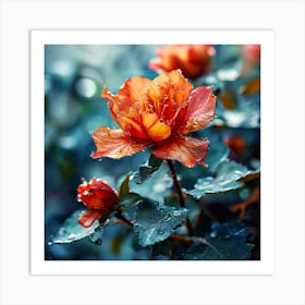 Watercolor Abstract Botanical Landscape Studio Photography Complex Details High Detail Art Print