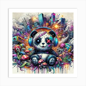 Psychedelic Panda 19 Art Print