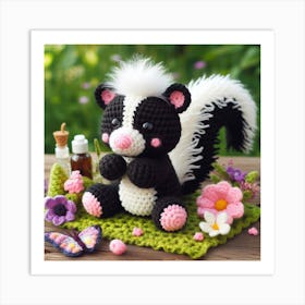 Amigurumi, skunk 3 Art Print