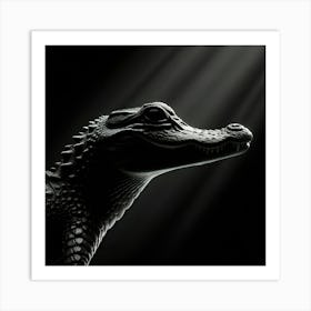 Alligator Head Art Print