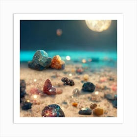 Sand And Moon Art Print