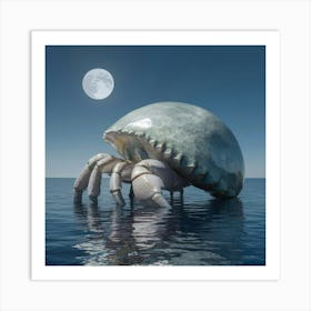 Crab In The Ocean 4 Art Print