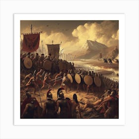 Battle Of Sparta 4 Art Print