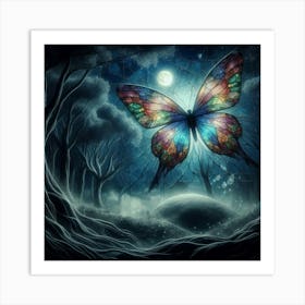 Butterfly In The Forest 14 Art Print