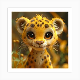 Cheetah Cub 12 Art Print