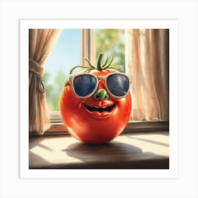 Tomato In Sunglasses 3 Art Print