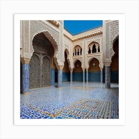 A Sequence Of Quick Shots Of Moroccan Palaces And Art Print