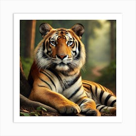 Tiger In The Forest 2 Art Print